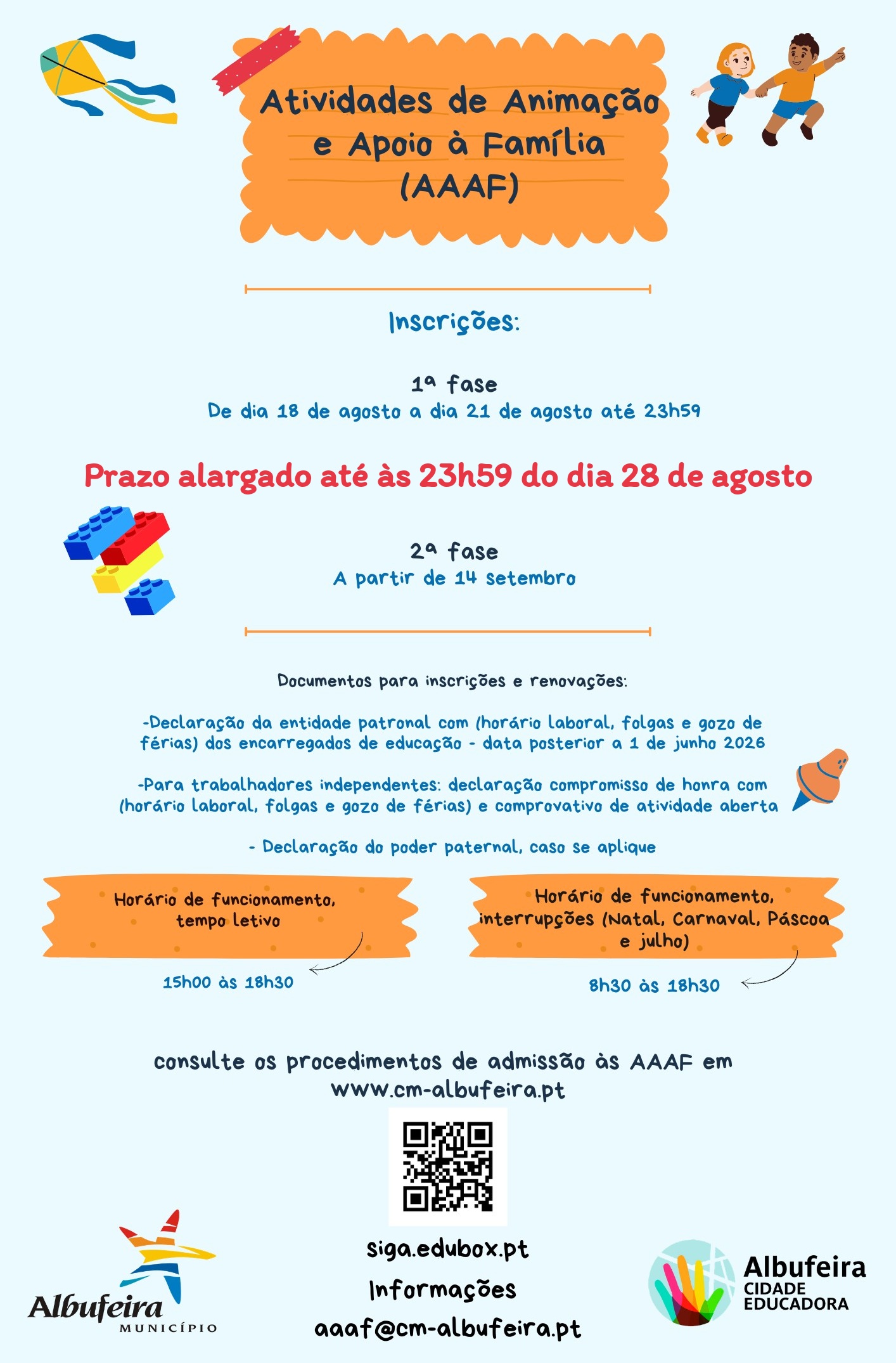Cartaz - Atividades de Animação e Apoio à Família