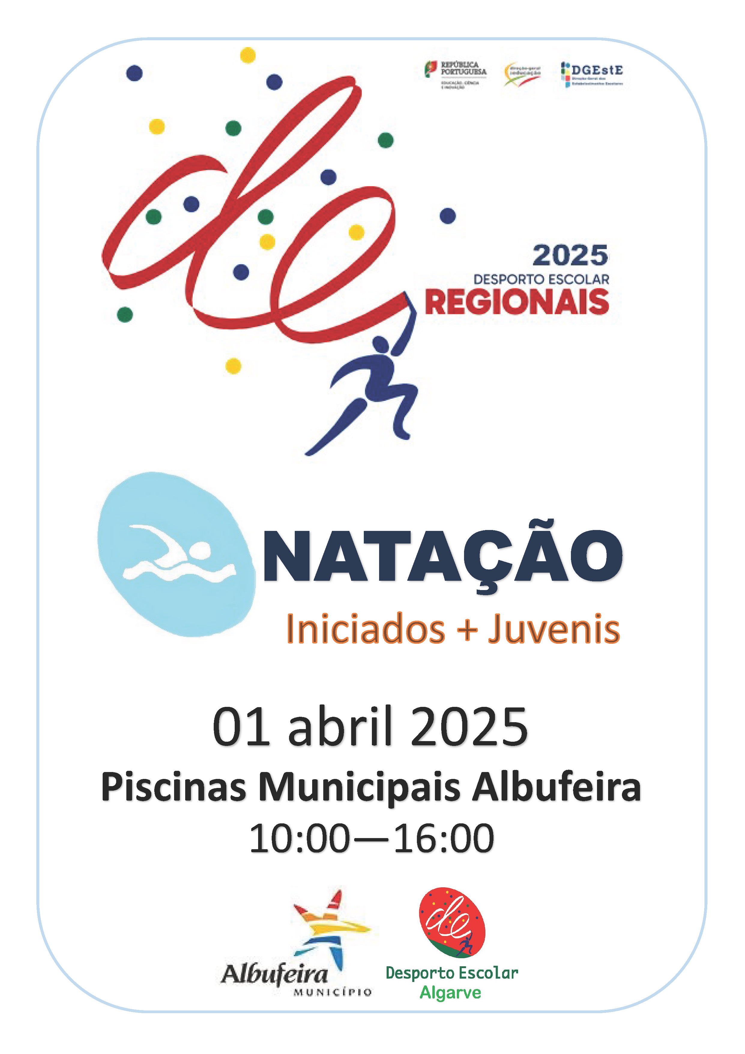 Cartaz - Natação Desporto Escolar Regionais 2025