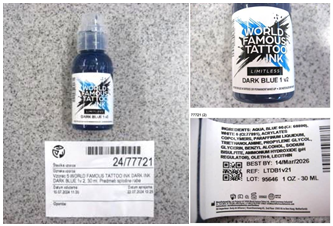 World Famous Tattoo Ink - Dark Blue