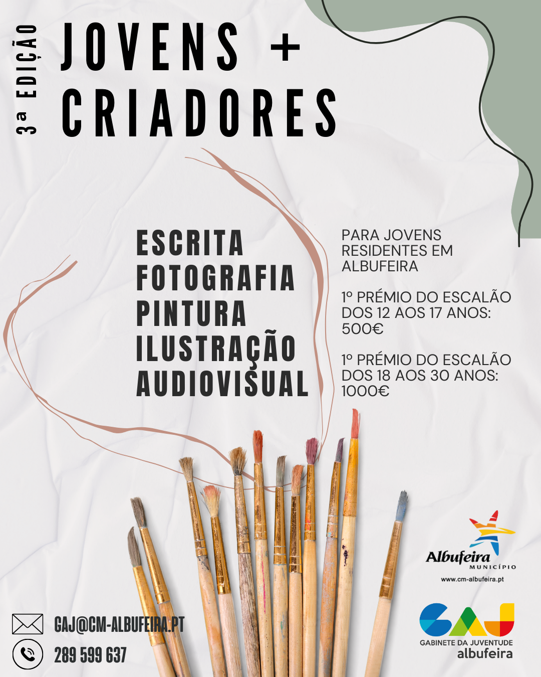 Cartaz 3.ª Edição Jovens mais criadores