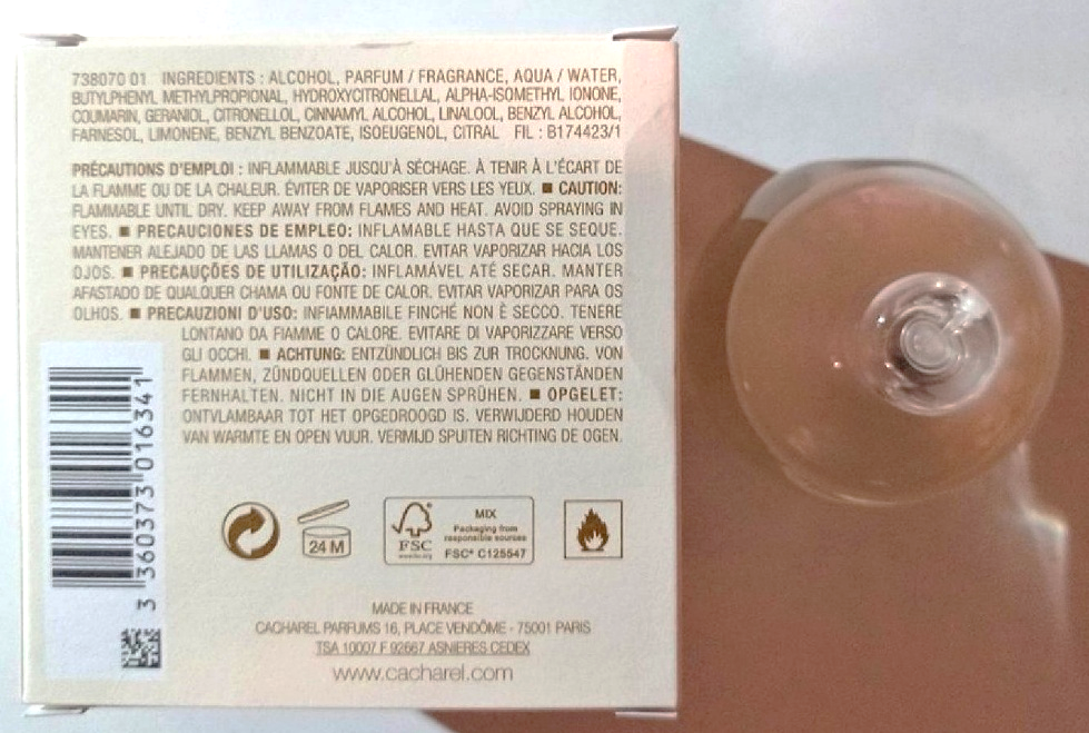 Eau de toilette da marca Cacharel