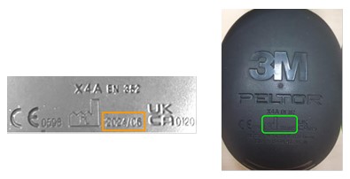 Protetores de ouvidos de caça X4A preto/verde, da marca PELTOR"