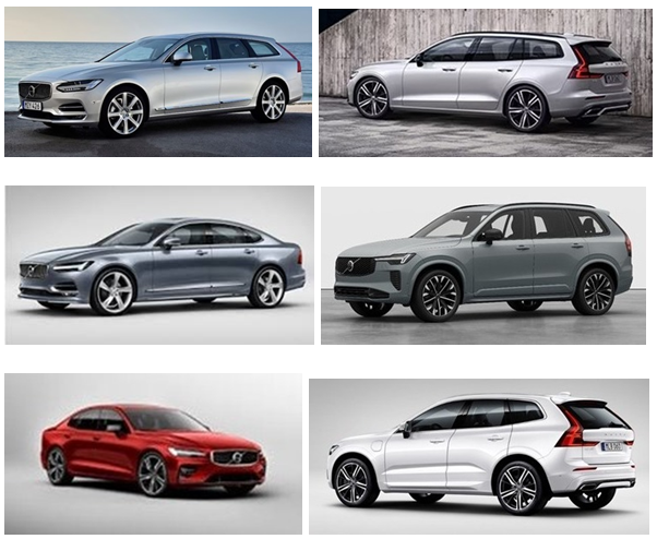 Vários modelos Volvo