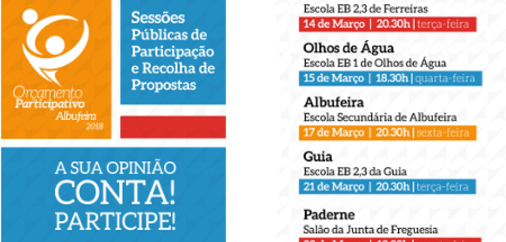 RECOLHA DE PROPOSTAS PARA O ORÇAMENTO PARTICIPATIVO