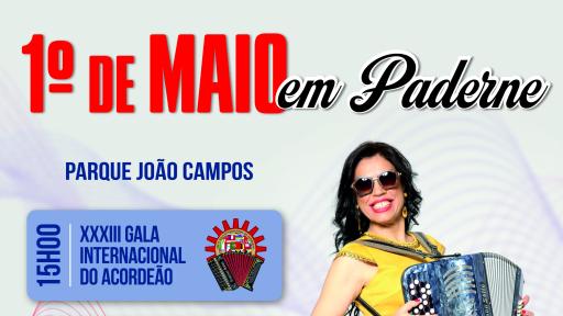 Cartaz - Comemorações do 1.º de Maio em Paderne