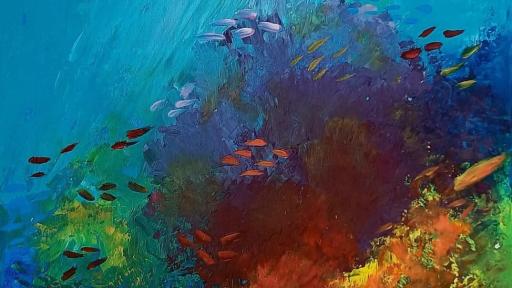 Florestas Azuis – pintura de Maria Manuela Santos