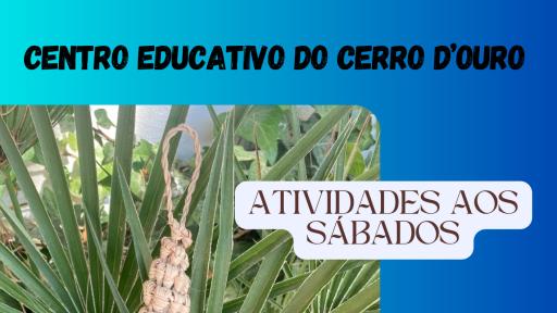 Cartaz atividades ao sábado entrançados de palma