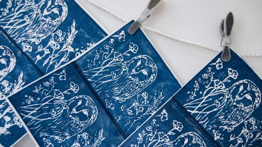Workshop de Introdução à Gravura com folha musgami
