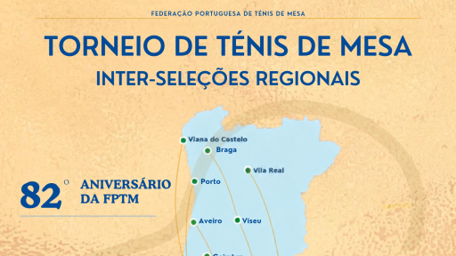 Cartaz - Torneio Internacional Inter Associações Regionais (Ténis de Mesa)