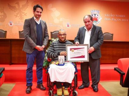 Homenagem a Rui Rodrigues campeão mundial e da europa de andebol em cadeira de rodas