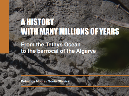 Capa do livro “A History with many millions of years – From the Thetys Ocean to the Barrocal of the Algarve&quot;