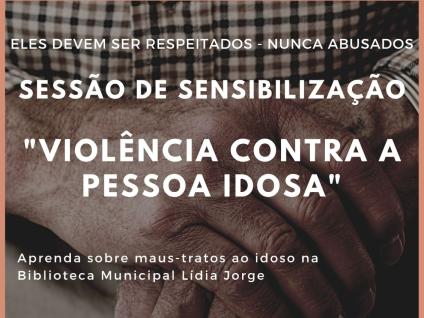 Cartaz - Sessão de Sensibilização "Violência Contra a Pessoa Idosa"