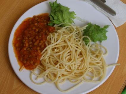 Prato com esparguete