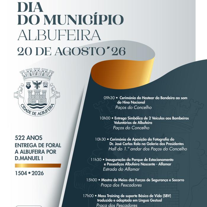 Cartaz - Programa Comemorações Dia do Município - 20 de agosto de 2026