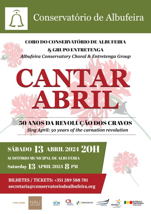 Cartaz - Cantar Abril – 50 Anos da Revolução dos Cravos