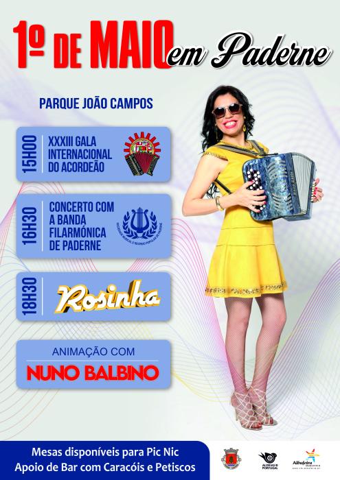 1o_maio_paderne Cartaz - Comemorações do 1.º de Maio em Paderne