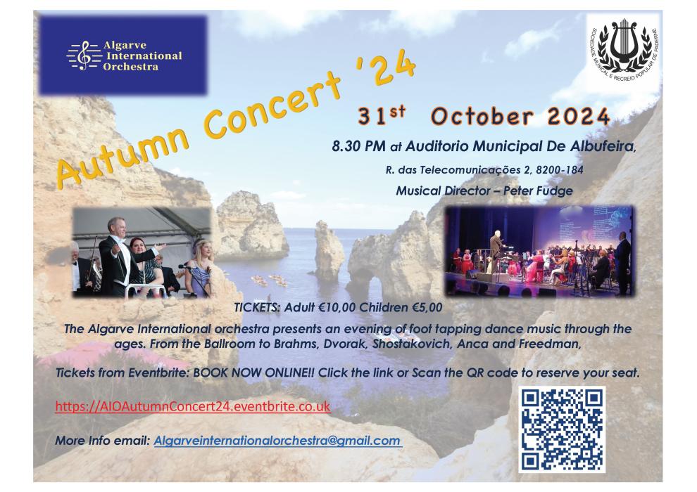 Cartaz - Concerto de Outono 2024 | Orquestra Internacional do Algarve