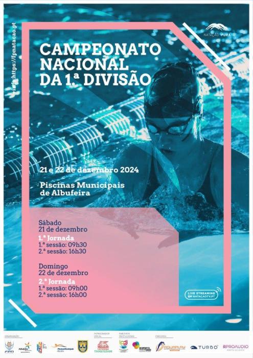 Cartaz - Campeonato Nacional da 1ª Divisão | Natação