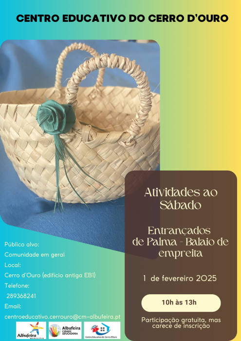 Cartaz Atividades Sabado - Entraçados de Palma