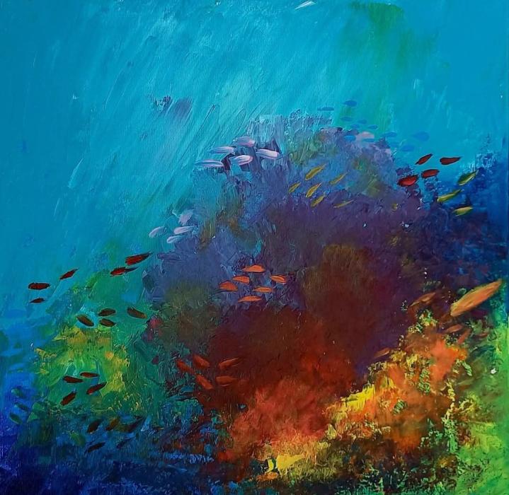 Florestas Azuis – pintura de Maria Manuela Santos