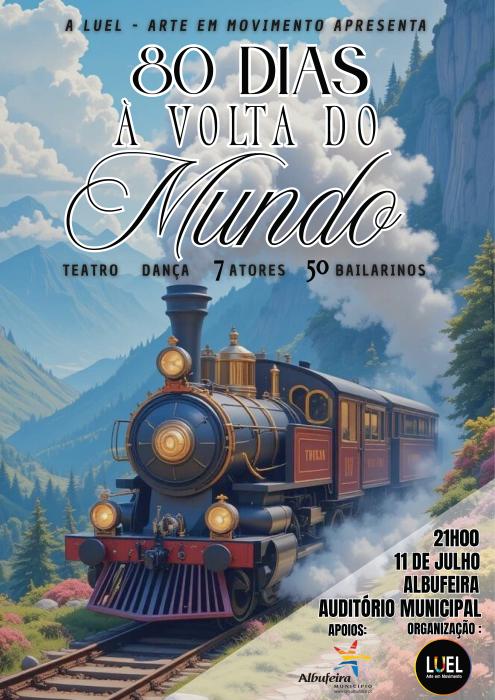 Cartaz - Teatro musical | 80 Dias à Volta do Mundo
