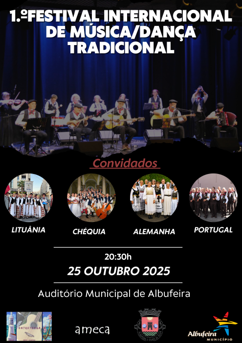 Cartaz - 1º Festival Internacional de Música / Dança Tradicional