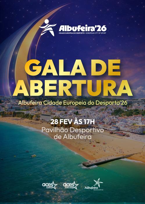 Cartaz - Gala de Abertura | Albufeira Cidade Europeia do Desporto 2026