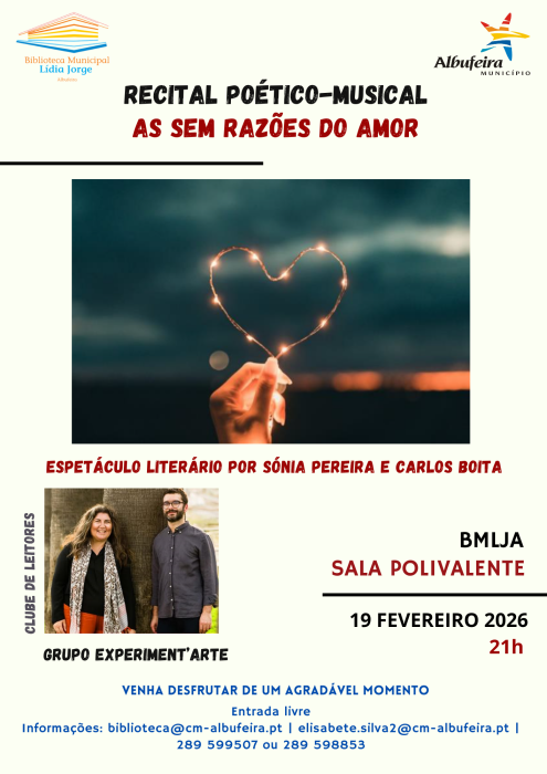 Cartaz - Recital poético-musical: “AS SEM-RAZÕES DO AMOR”