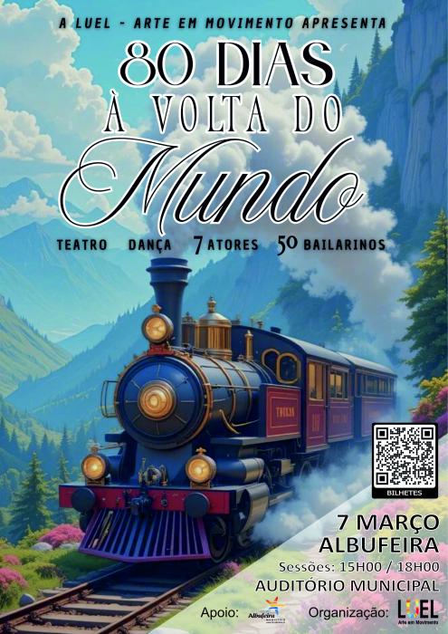 Cartaz - Teatro musical | 80 Dias à Volta do Mundo