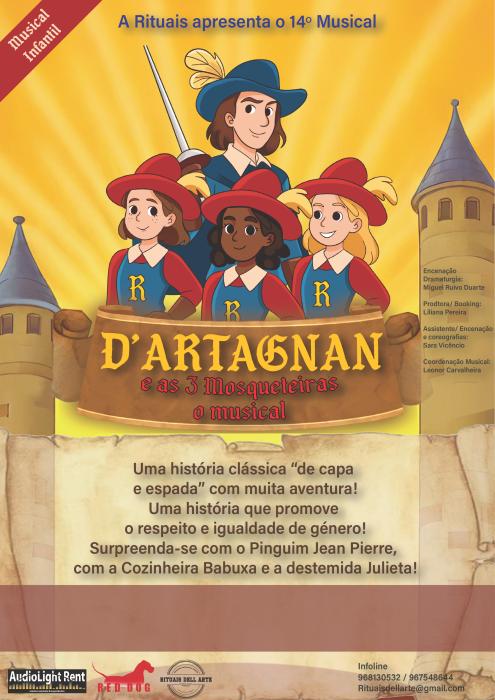 Cartaz - Teatro Musical - D’ Artagnan e as Três Mosqueteiras