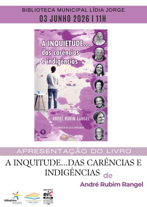 Cartaz - Apresentação do Livro   “A Inquietude… das  Carências e Indigências”
