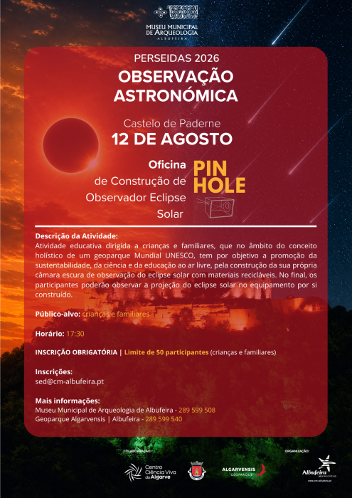 Cartaz - Oficina de Construção de Observador de Eclipse Solar Pin Hole