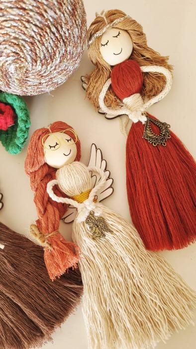 Workshop de Anjos de Natal em Macramé