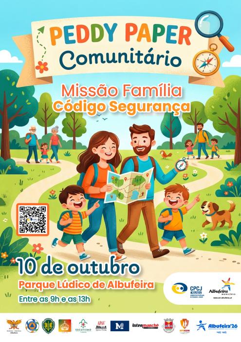 Cartaz - Peddy Paper Comunitário - CPCJ Albufeira