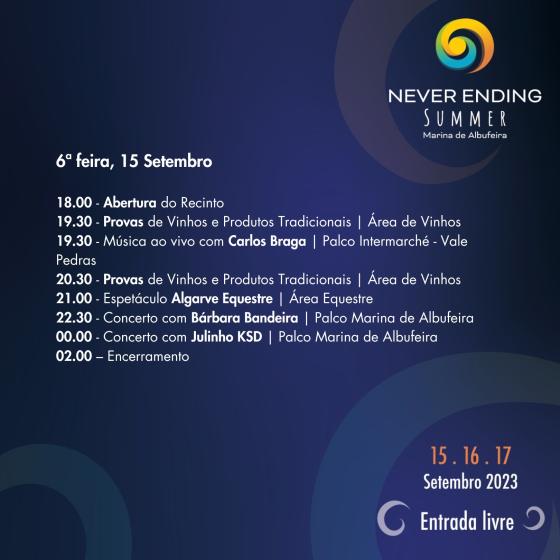 Cartaz Never Ending Summer - Programa Sexta-feira