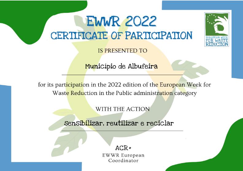 EWWR 2022 Certificado de Participação