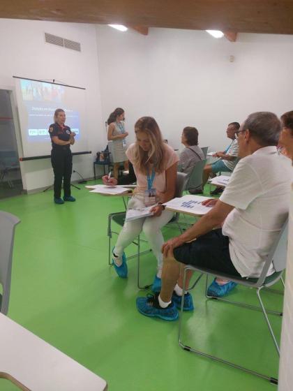 Sessão de apresentação do programa na sala de Fitness das Piscinas Municipais