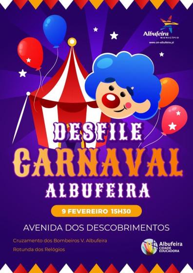 Cartaz Desfile de Carnaval Albufeira
