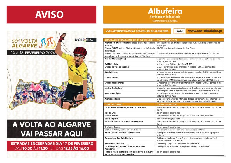 Informações 50ª volta ao Algarve