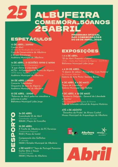 Programa - Comemorações dos 50 Anos do 25 de Abril