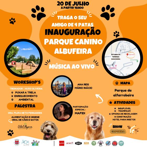 Cartaz - Inauguração do Parque Canino de Albufeira