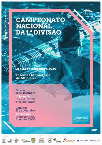 Cartaz - Campeonato Nacional da 1ª Divisão | Natação