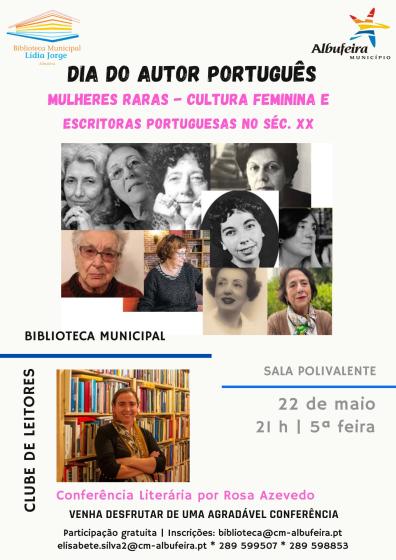 Cartaz - DIA DO AUTOR PORTUGUÊS CELEBRADO EM ALBUFEIRA NO FEMININO