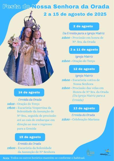 Programa - Festa em Honra de Nossa Senhora da Orada
