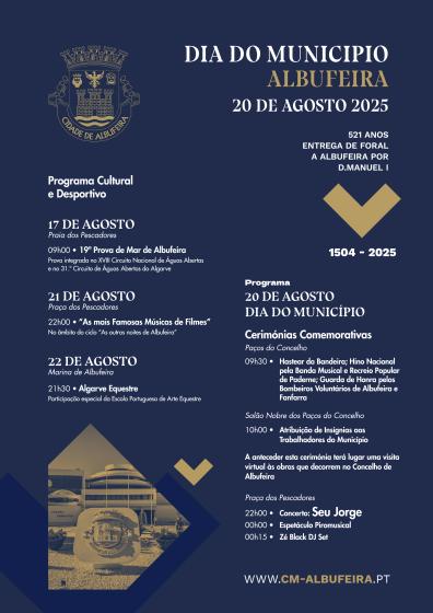 Cartaz - Programa das Comemorações do Dia do Município 2025