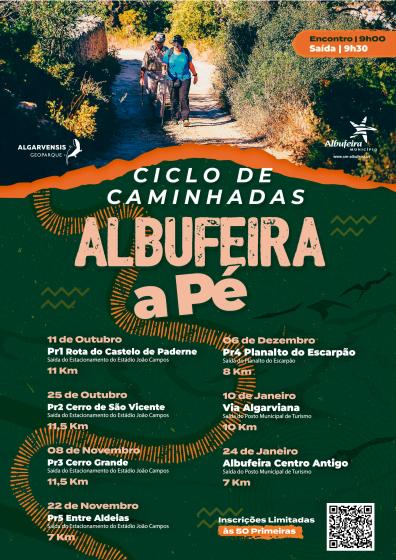 Cartaz ciclo de caminhadas “Albufeira a Pé”