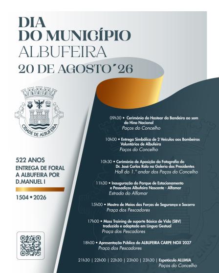 Cartaz - Programa do Dia do Município - 20 de agosto de 2026