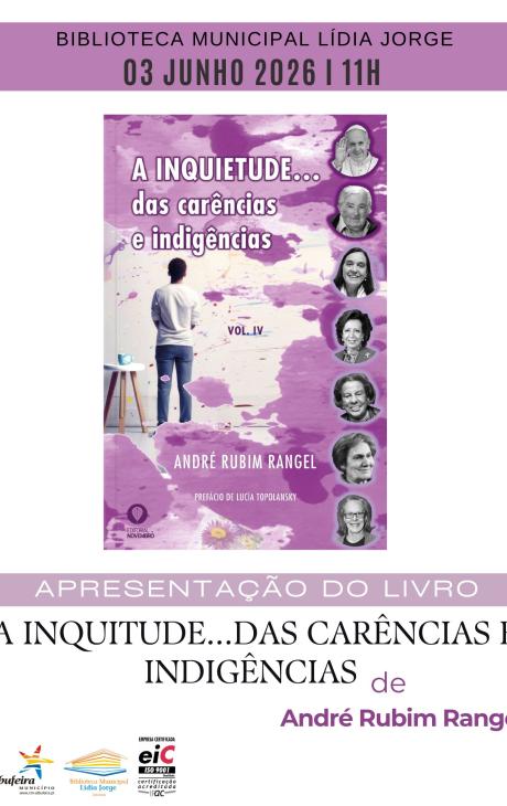 Cartaz - Apresentação do Livro   “A Inquietude… das  Carências e Indigências”