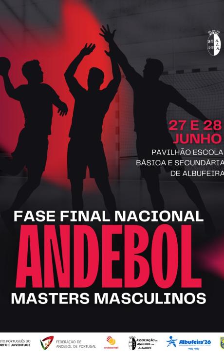 Cartaz - Fase Final Campeonato Nacional Masters Masculinos de Andebol