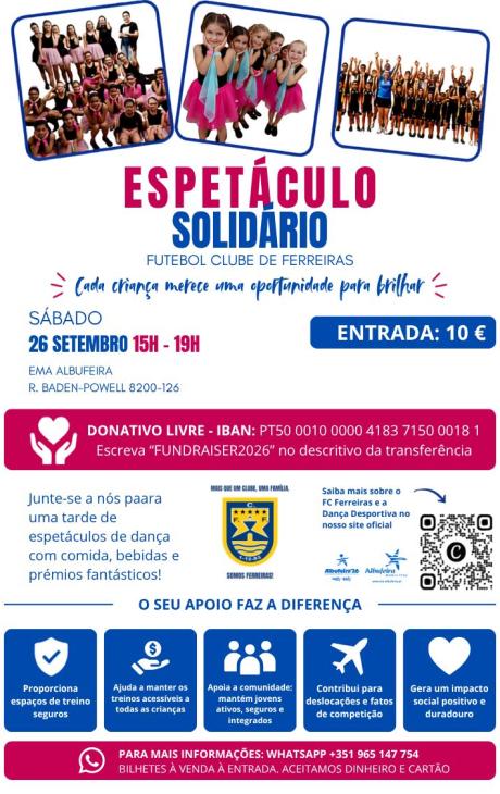 Cartaz Espetáculo solidário